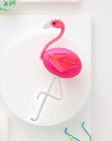 flamingo bird easter egg drawing